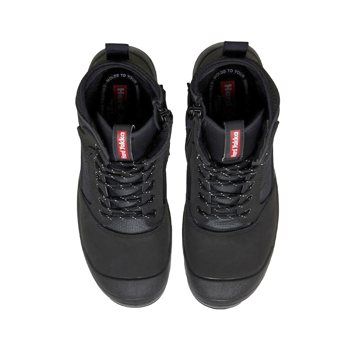 NITE VISION HI VIS LACE UP STEEL TOE SAFETY BOOT - BLACK