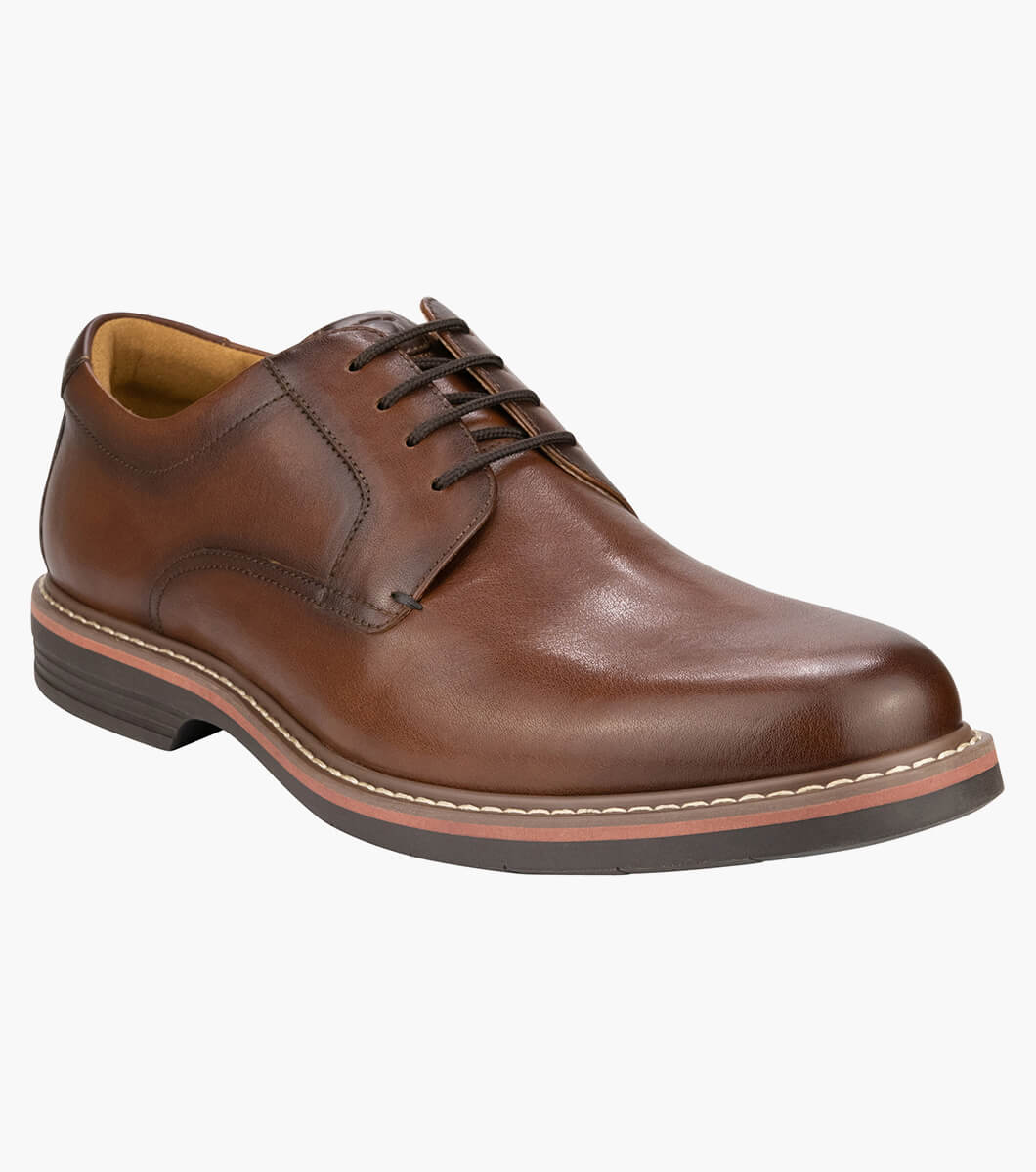 COGNAC CALF-NORWALK PLAIN