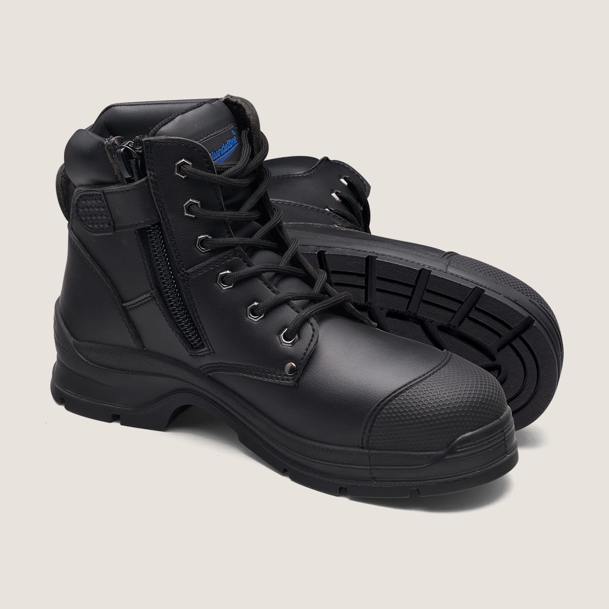 Black Zip up Work Boots