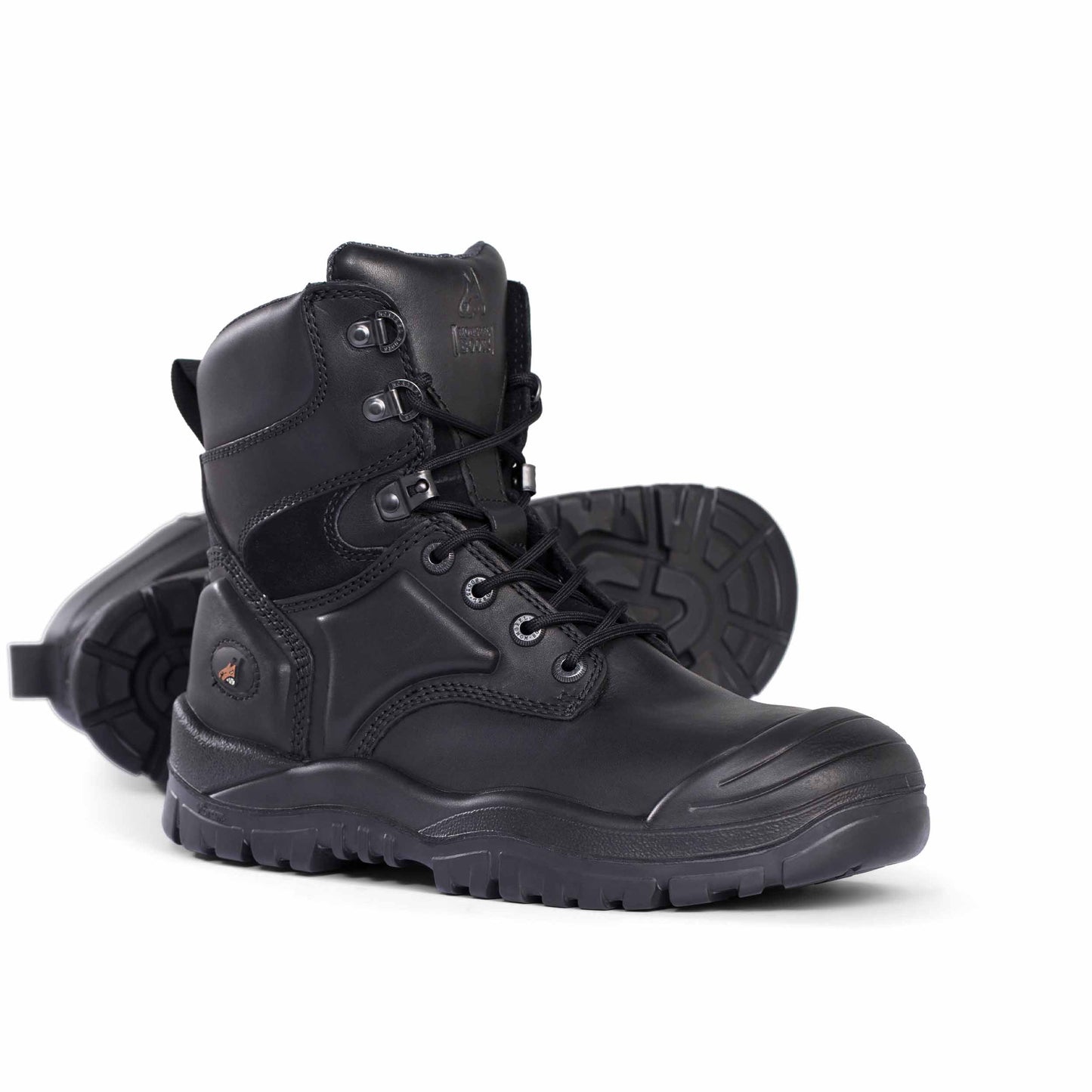 High Leg Lace Up Boot w/ Scuff Cap