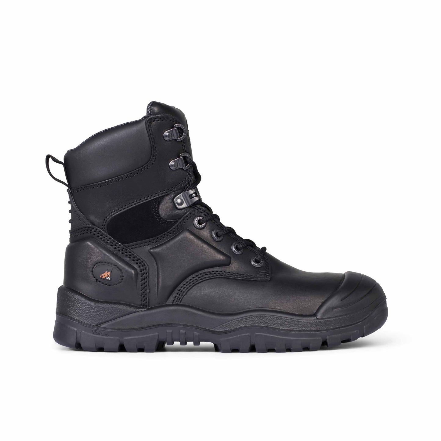 High Leg Lace Up Boot w/ Scuff Cap