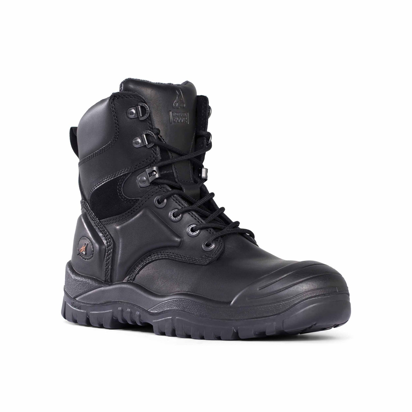 High Leg Lace Up Boot w/ Scuff Cap
