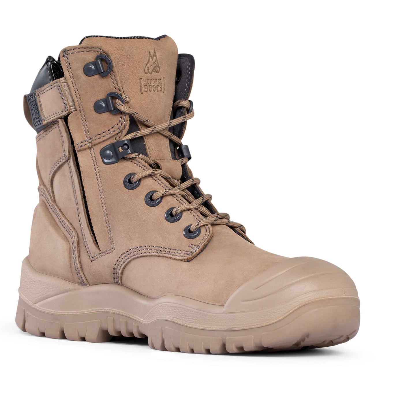Stone Mongrel Boot w/ Scuff Cap-High Leg ZipSider