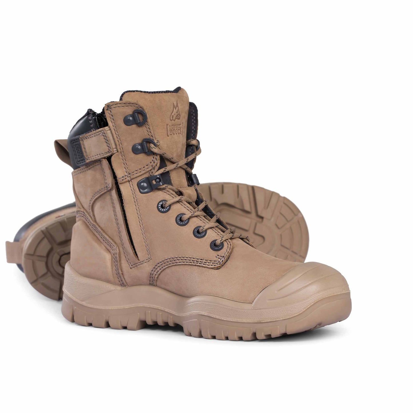 Stone Mongrel Boot w/ Scuff Cap-High Leg ZipSider