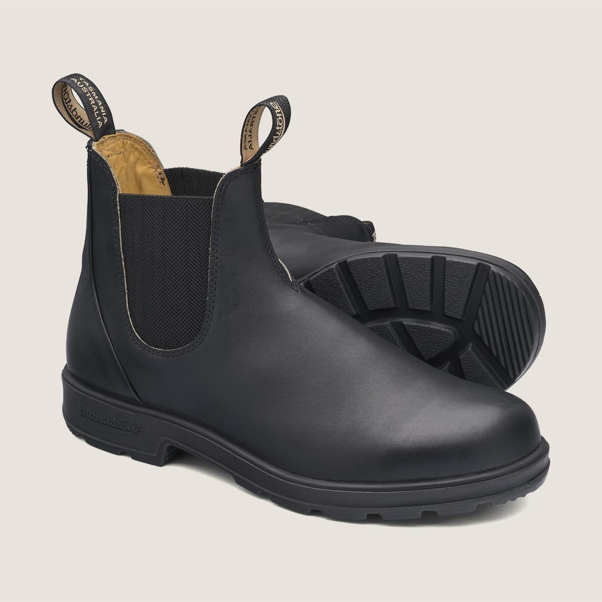 Black Lather Work Boots