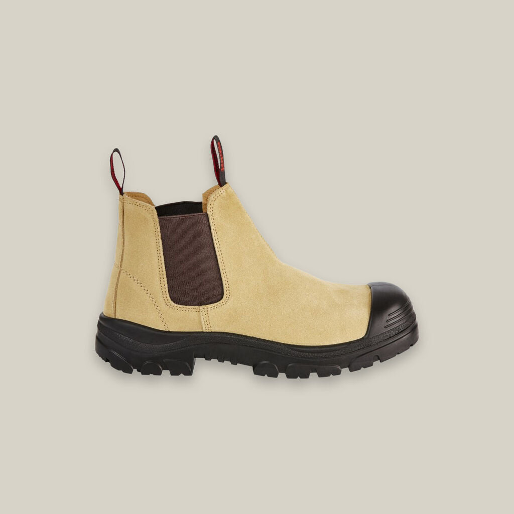 GRIT PULL ON STEEL TOE SAFETY BOOT - SAND