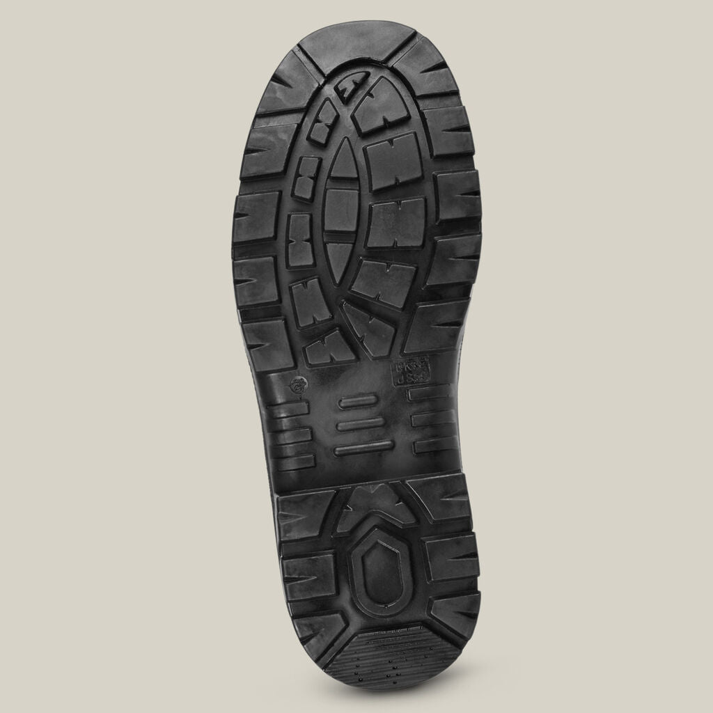 GRIT PULL ON STEEL TOE SAFETY BOOT - BLACK