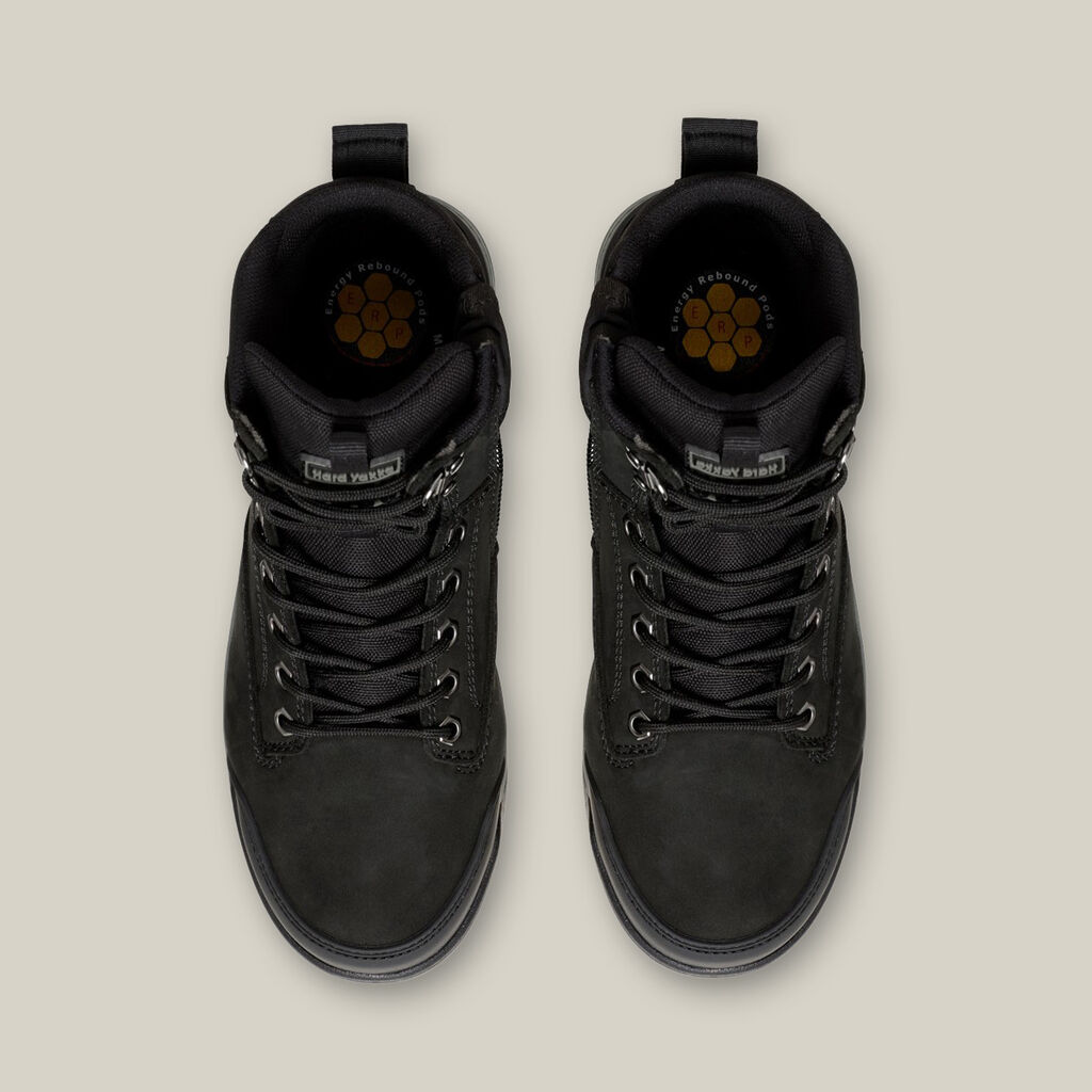 3056 LACE UP & SIDE ZIP STEEL TOE SAFETY BOOT - BLACK
