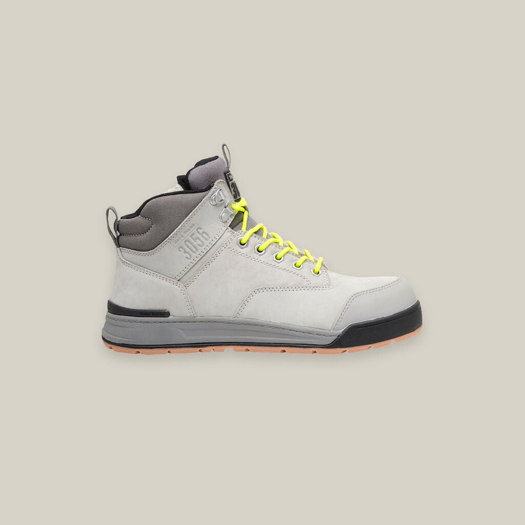 3056 LACE UP & SIDE ZIP STEEL TOE SAFETY BOOT - GREY