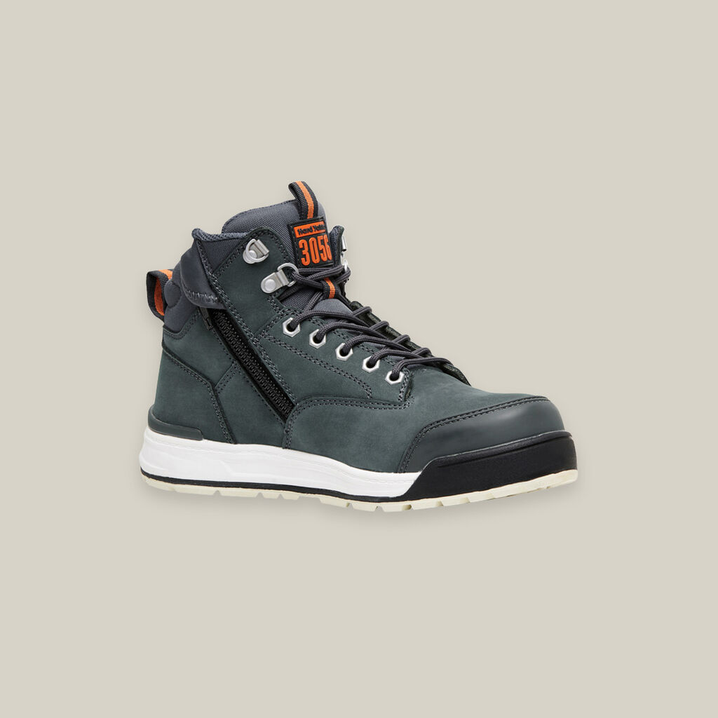 3056 LACE UP & SIDE ZIP STEEL TOE SAFETY BOOT - NAVY