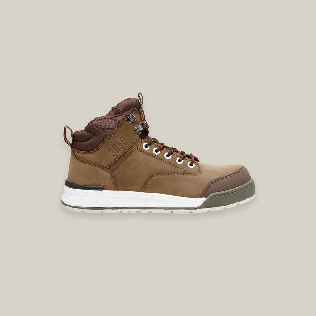 3056 LACE UP & SIDE ZIP STEEL TOE SAFETY BOOT - OAK