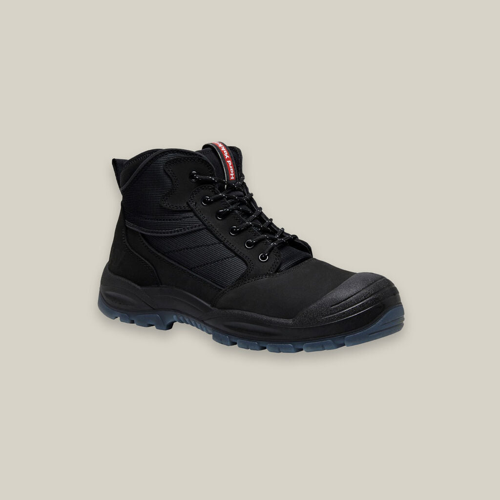 NITE VISION HI VIS LACE UP STEEL TOE SAFETY BOOT - BLACK