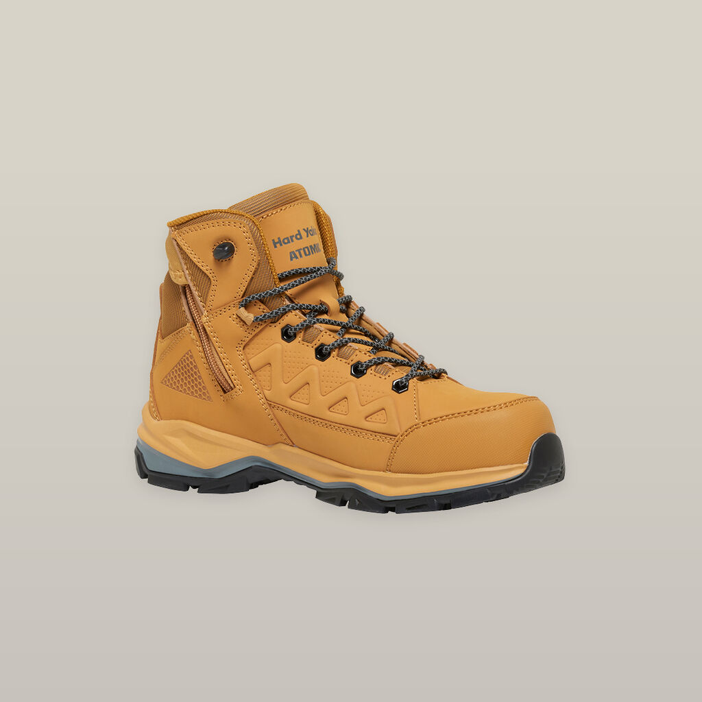 ATOMIC HYBRID LACE UP & SIDE ZIP SAFETY BOOT - WHEAT