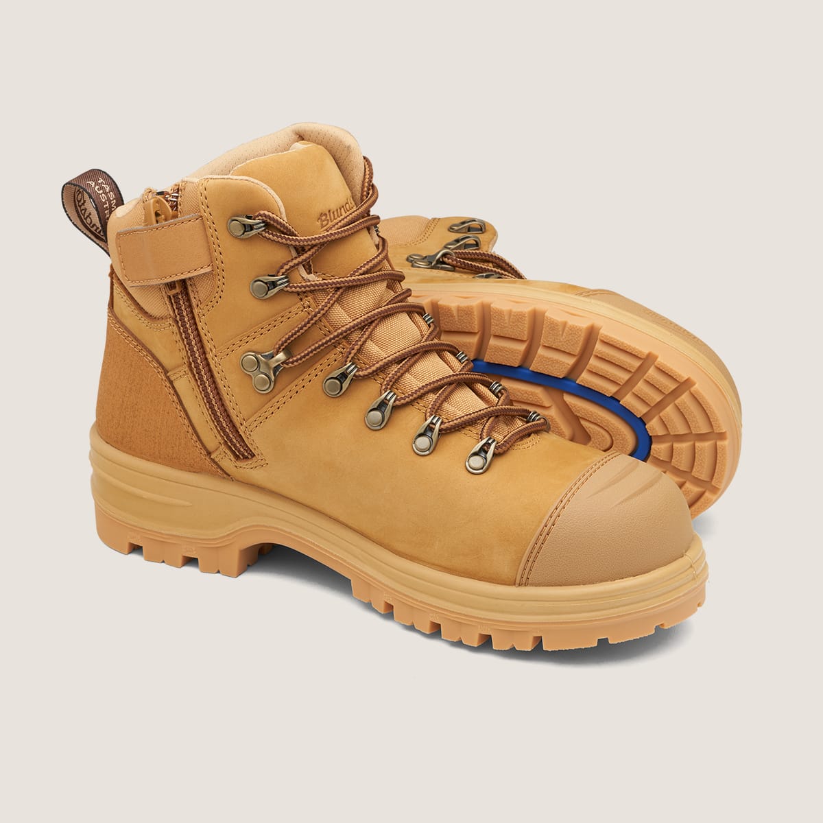 Zip Up Safety Work Boots