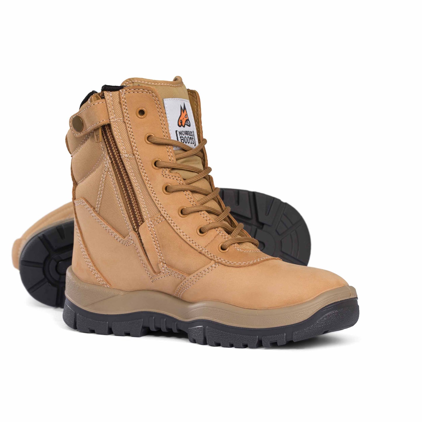 Wheat colored Boot-High Leg ZipSider