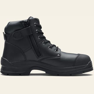 Black Zip up Work Boots