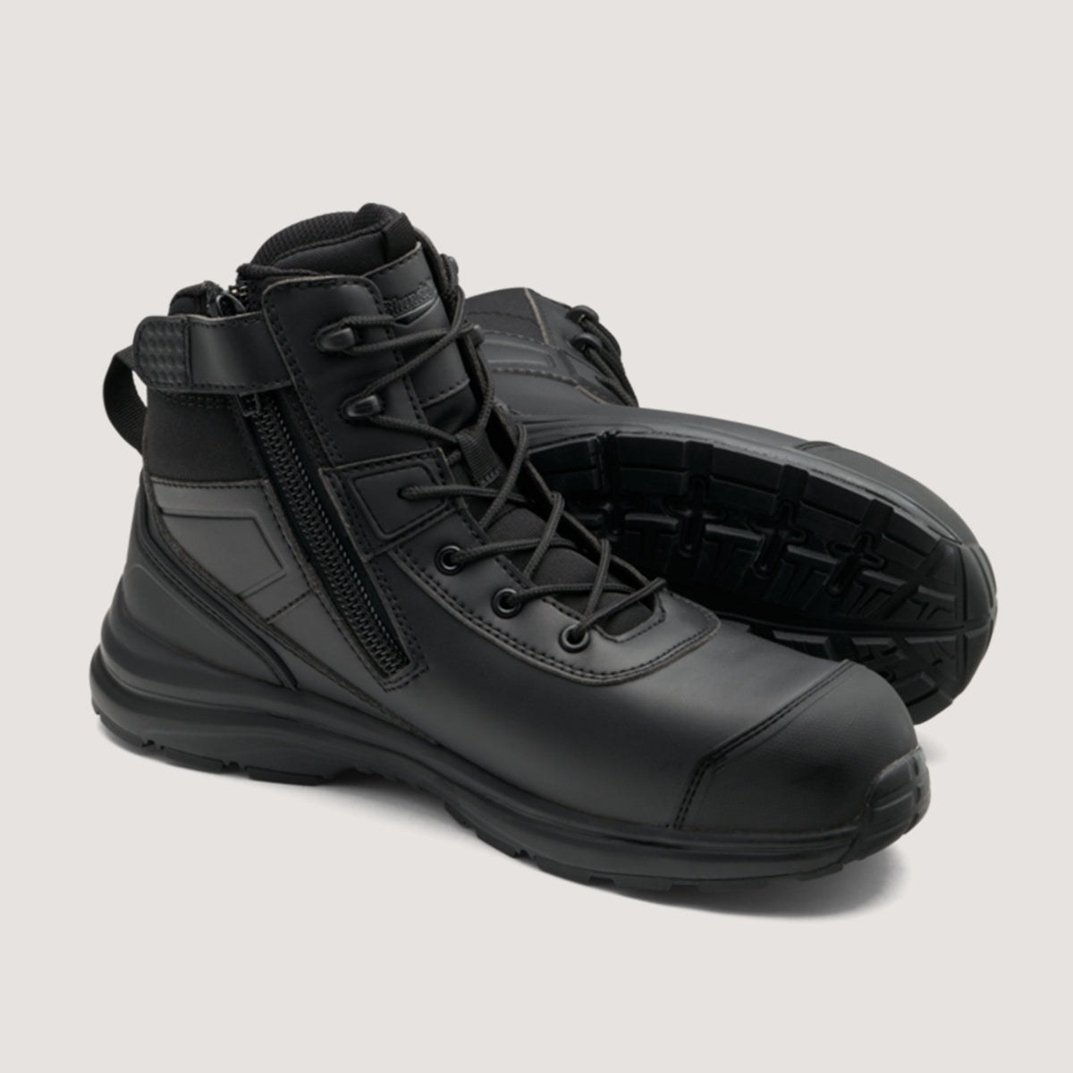 Black Microfiber Hiker Boots