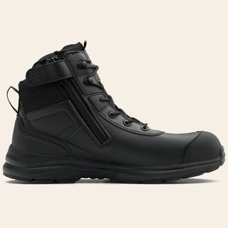 Black Microfiber Hiker Boots