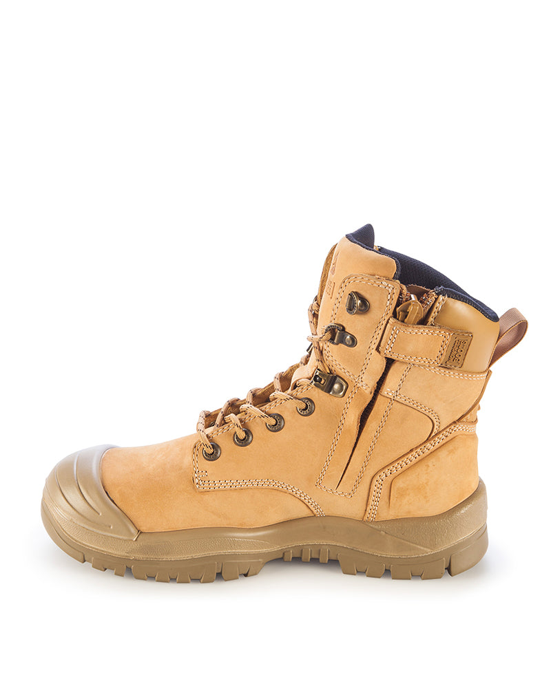 Mongrel Wheat High Leg ZipSider  Boot w/ Scuff Cap